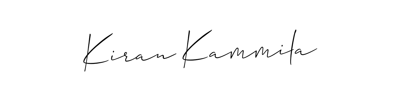 Design your own signature with our free online signature maker. With this signature software, you can create a handwritten (Allison_Script) signature for name Kiran Kammila. Kiran Kammila signature style 2 images and pictures png