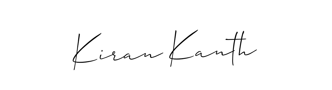 Allison_Script is a professional signature style that is perfect for those who want to add a touch of class to their signature. It is also a great choice for those who want to make their signature more unique. Get Kiran Kanth name to fancy signature for free. Kiran Kanth signature style 2 images and pictures png