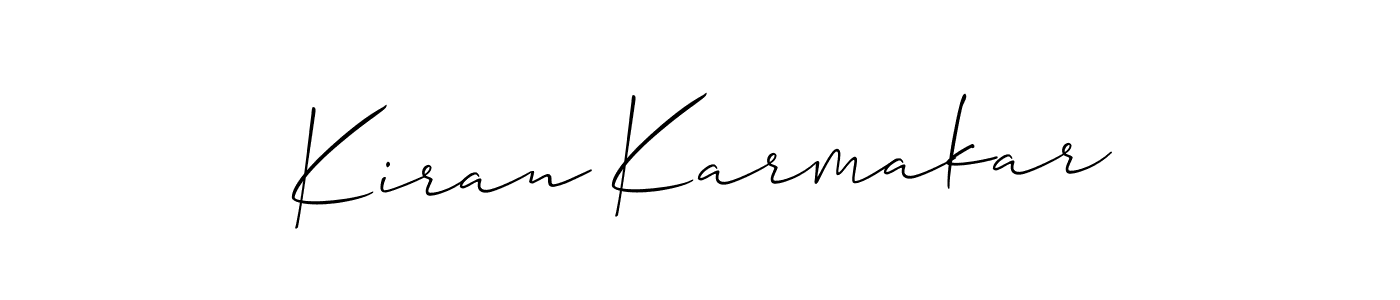 How to make Kiran Karmakar signature? Allison_Script is a professional autograph style. Create handwritten signature for Kiran Karmakar name. Kiran Karmakar signature style 2 images and pictures png