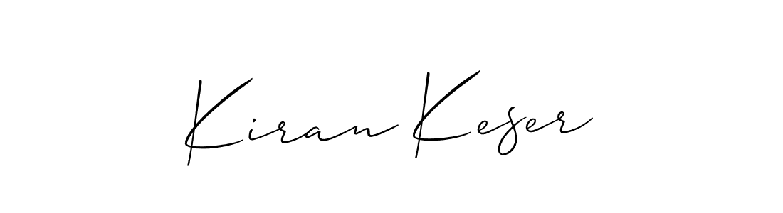 Use a signature maker to create a handwritten signature online. With this signature software, you can design (Allison_Script) your own signature for name Kiran Keser. Kiran Keser signature style 2 images and pictures png