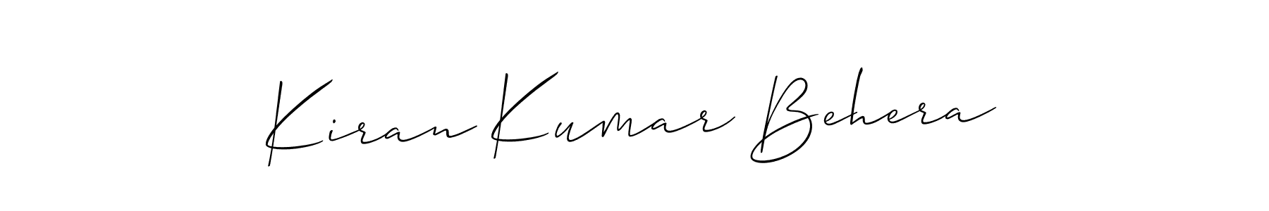 Create a beautiful signature design for name Kiran Kumar Behera. With this signature (Allison_Script) fonts, you can make a handwritten signature for free. Kiran Kumar Behera signature style 2 images and pictures png