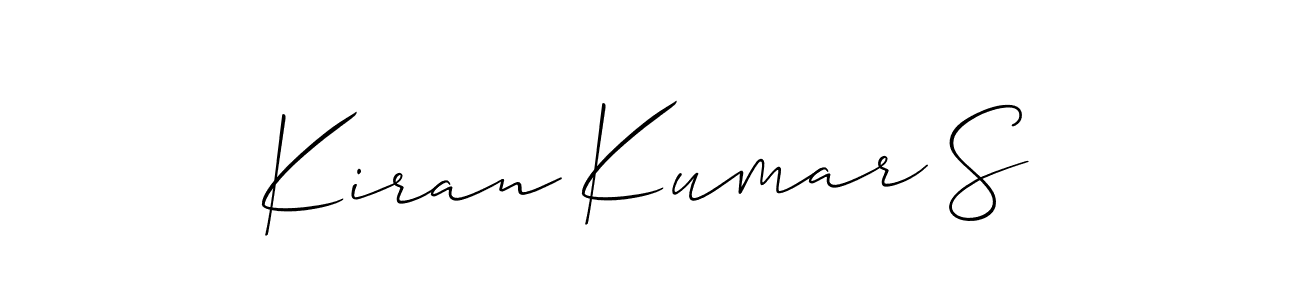 Create a beautiful signature design for name Kiran Kumar S. With this signature (Allison_Script) fonts, you can make a handwritten signature for free. Kiran Kumar S signature style 2 images and pictures png