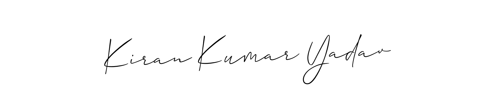 You should practise on your own different ways (Allison_Script) to write your name (Kiran Kumar Yadav) in signature. don't let someone else do it for you. Kiran Kumar Yadav signature style 2 images and pictures png