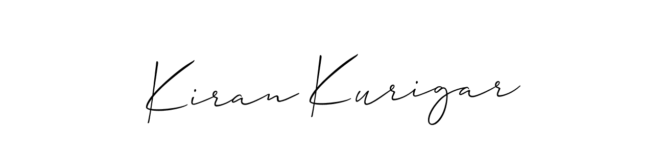 Best and Professional Signature Style for Kiran Kurigar. Allison_Script Best Signature Style Collection. Kiran Kurigar signature style 2 images and pictures png