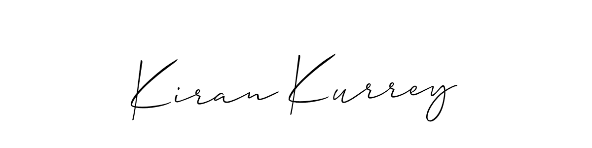 Also we have Kiran Kurrey name is the best signature style. Create professional handwritten signature collection using Allison_Script autograph style. Kiran Kurrey signature style 2 images and pictures png