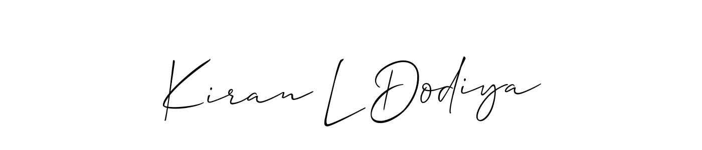 Here are the top 10 professional signature styles for the name Kiran L Dodiya. These are the best autograph styles you can use for your name. Kiran L Dodiya signature style 2 images and pictures png