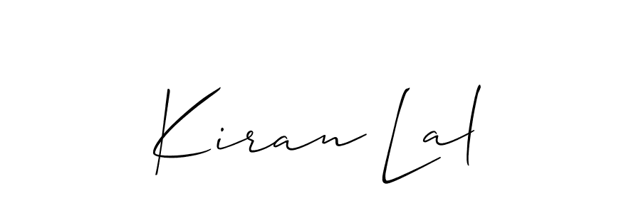 This is the best signature style for the Kiran Lal name. Also you like these signature font (Allison_Script). Mix name signature. Kiran Lal signature style 2 images and pictures png