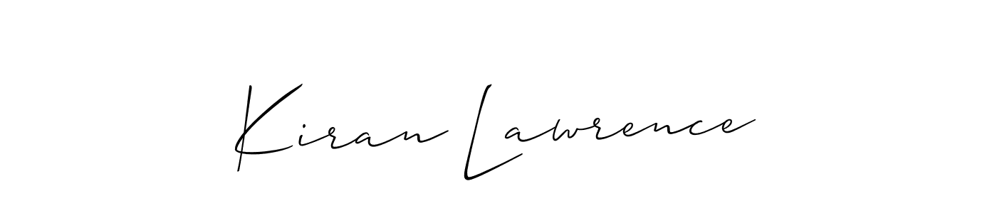 You should practise on your own different ways (Allison_Script) to write your name (Kiran Lawrence) in signature. don't let someone else do it for you. Kiran Lawrence signature style 2 images and pictures png