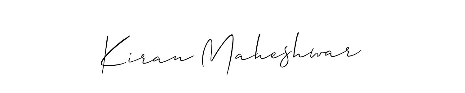 if you are searching for the best signature style for your name Kiran Maheshwar. so please give up your signature search. here we have designed multiple signature styles  using Allison_Script. Kiran Maheshwar signature style 2 images and pictures png