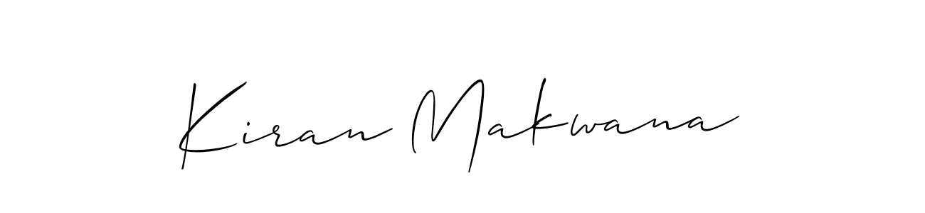 Use a signature maker to create a handwritten signature online. With this signature software, you can design (Allison_Script) your own signature for name Kiran Makwana. Kiran Makwana signature style 2 images and pictures png