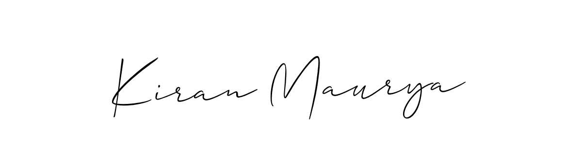 Kiran Maurya stylish signature style. Best Handwritten Sign (Allison_Script) for my name. Handwritten Signature Collection Ideas for my name Kiran Maurya. Kiran Maurya signature style 2 images and pictures png