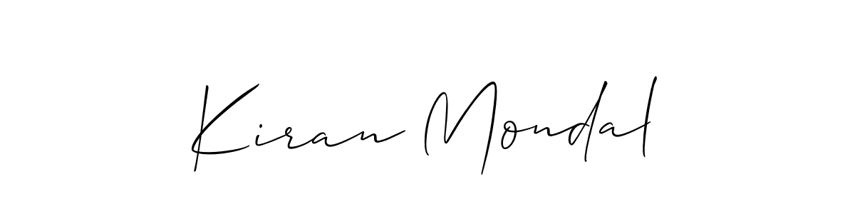 Kiran Mondal stylish signature style. Best Handwritten Sign (Allison_Script) for my name. Handwritten Signature Collection Ideas for my name Kiran Mondal. Kiran Mondal signature style 2 images and pictures png