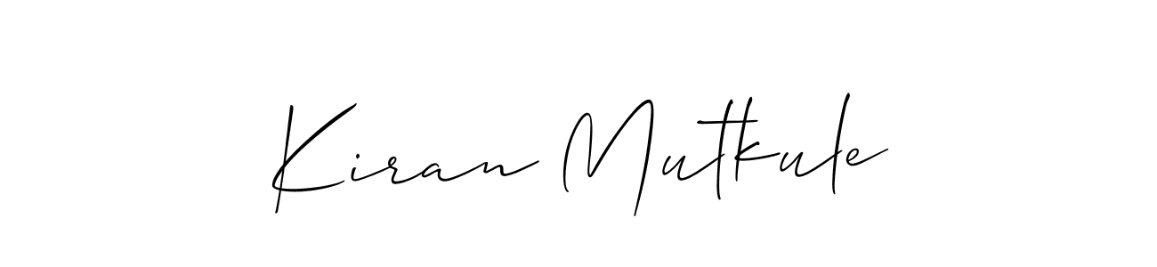 Also You can easily find your signature by using the search form. We will create Kiran Mutkule name handwritten signature images for you free of cost using Allison_Script sign style. Kiran Mutkule signature style 2 images and pictures png