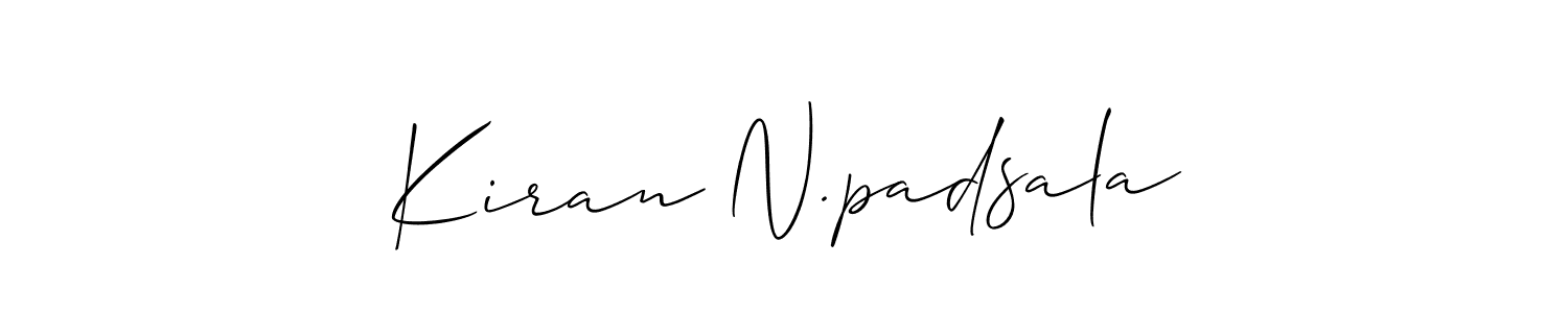 Similarly Allison_Script is the best handwritten signature design. Signature creator online .You can use it as an online autograph creator for name Kiran N.padsala. Kiran N.padsala signature style 2 images and pictures png