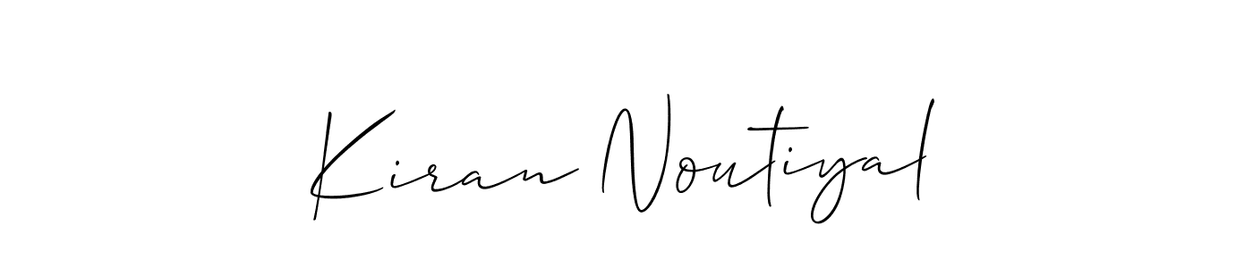 It looks lik you need a new signature style for name Kiran Noutiyal. Design unique handwritten (Allison_Script) signature with our free signature maker in just a few clicks. Kiran Noutiyal signature style 2 images and pictures png