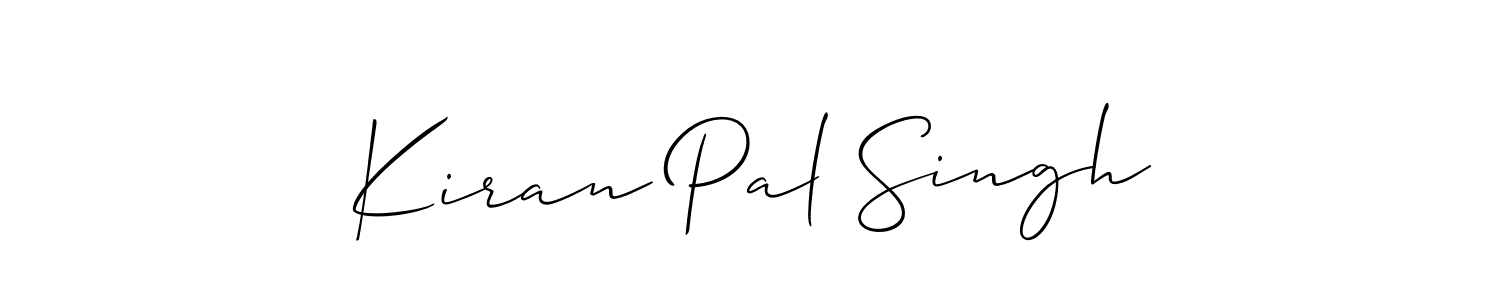 Design your own signature with our free online signature maker. With this signature software, you can create a handwritten (Allison_Script) signature for name Kiran Pal Singh. Kiran Pal Singh signature style 2 images and pictures png