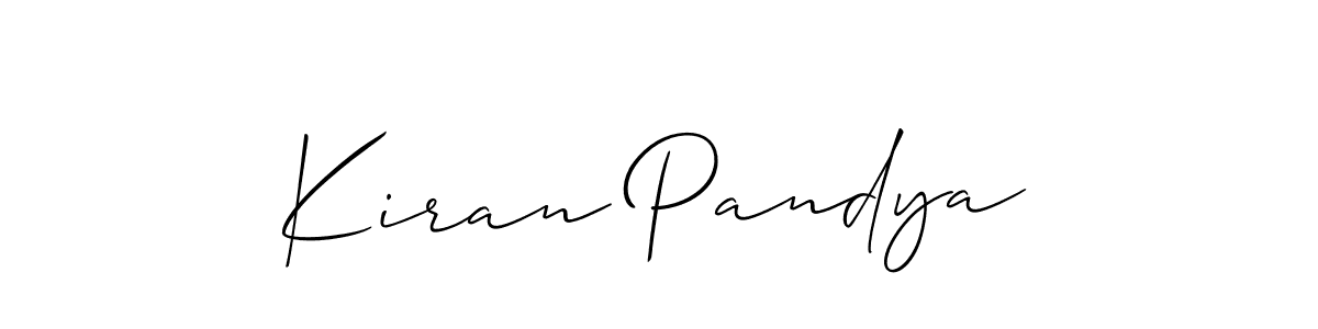 Also we have Kiran Pandya name is the best signature style. Create professional handwritten signature collection using Allison_Script autograph style. Kiran Pandya signature style 2 images and pictures png