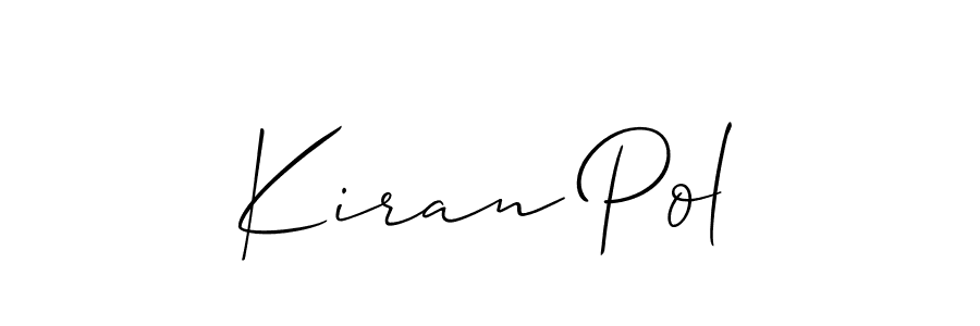 It looks lik you need a new signature style for name Kiran Pol. Design unique handwritten (Allison_Script) signature with our free signature maker in just a few clicks. Kiran Pol signature style 2 images and pictures png