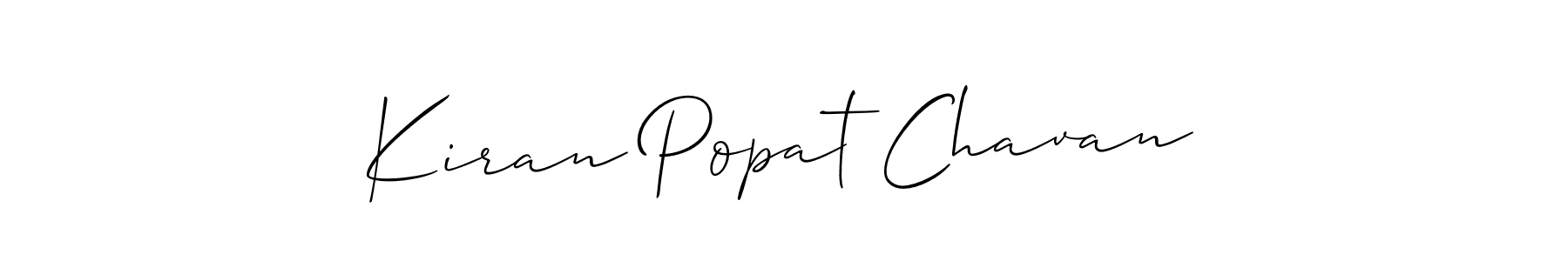 You should practise on your own different ways (Allison_Script) to write your name (Kiran Popat Chavan) in signature. don't let someone else do it for you. Kiran Popat Chavan signature style 2 images and pictures png