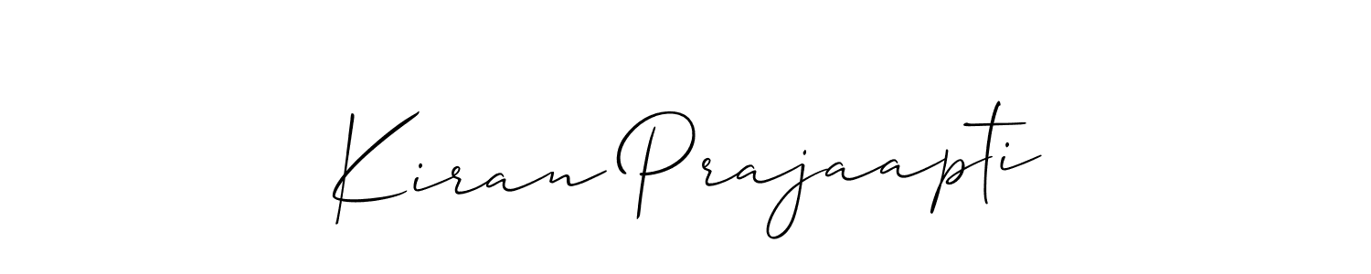 How to make Kiran Prajaapti signature? Allison_Script is a professional autograph style. Create handwritten signature for Kiran Prajaapti name. Kiran Prajaapti signature style 2 images and pictures png