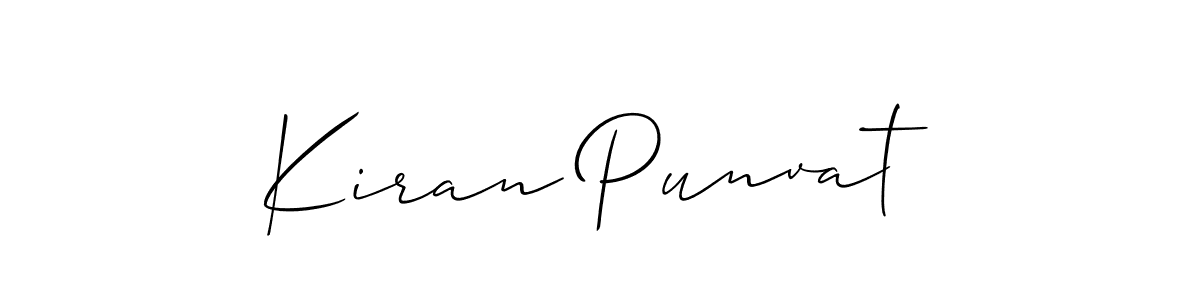 Also You can easily find your signature by using the search form. We will create Kiran Punvat name handwritten signature images for you free of cost using Allison_Script sign style. Kiran Punvat signature style 2 images and pictures png