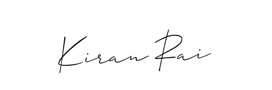 Use a signature maker to create a handwritten signature online. With this signature software, you can design (Allison_Script) your own signature for name Kiran Rai. Kiran Rai signature style 2 images and pictures png