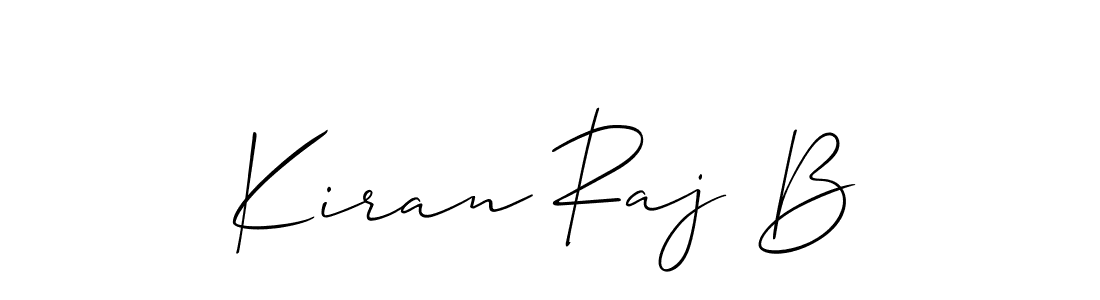 How to make Kiran Raj B signature? Allison_Script is a professional autograph style. Create handwritten signature for Kiran Raj B name. Kiran Raj B signature style 2 images and pictures png