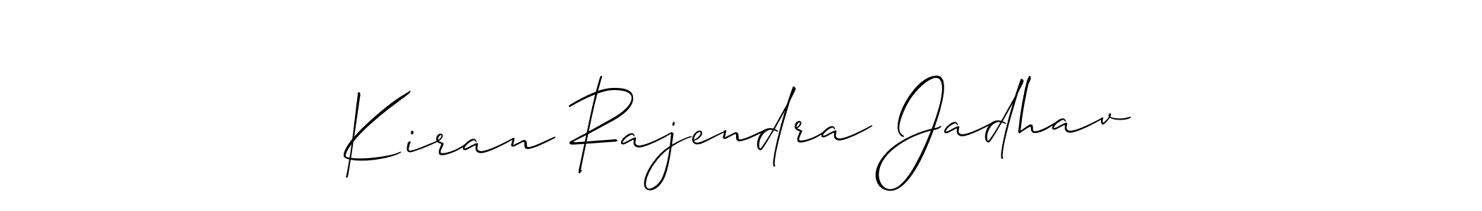 Also we have Kiran Rajendra Jadhav name is the best signature style. Create professional handwritten signature collection using Allison_Script autograph style. Kiran Rajendra Jadhav signature style 2 images and pictures png