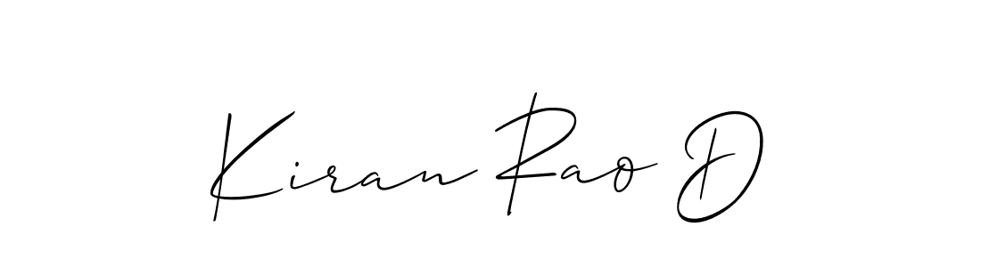 Similarly Allison_Script is the best handwritten signature design. Signature creator online .You can use it as an online autograph creator for name Kiran Rao D. Kiran Rao D signature style 2 images and pictures png