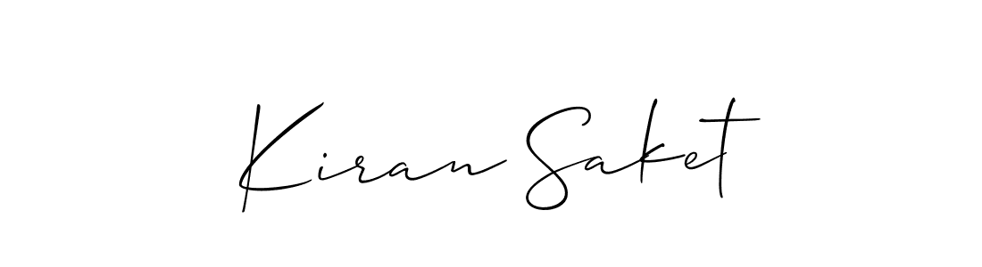 This is the best signature style for the Kiran Saket name. Also you like these signature font (Allison_Script). Mix name signature. Kiran Saket signature style 2 images and pictures png