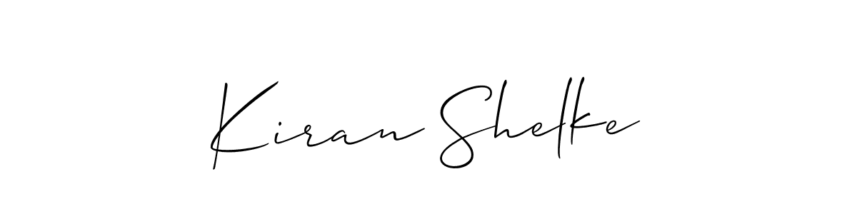 How to make Kiran Shelke signature? Allison_Script is a professional autograph style. Create handwritten signature for Kiran Shelke name. Kiran Shelke signature style 2 images and pictures png