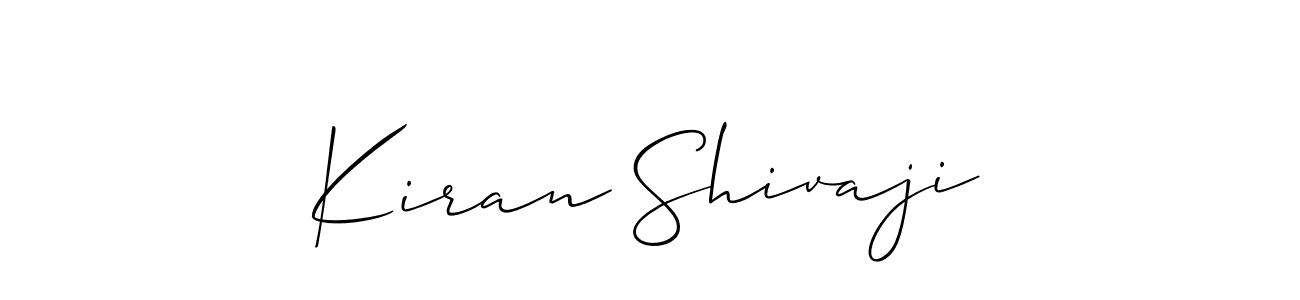 You should practise on your own different ways (Allison_Script) to write your name (Kiran Shivaji) in signature. don't let someone else do it for you. Kiran Shivaji signature style 2 images and pictures png