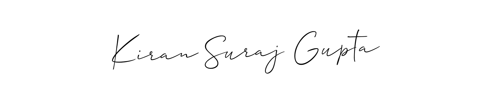 You should practise on your own different ways (Allison_Script) to write your name (Kiran Suraj Gupta) in signature. don't let someone else do it for you. Kiran Suraj Gupta signature style 2 images and pictures png
