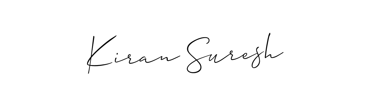 if you are searching for the best signature style for your name Kiran Suresh. so please give up your signature search. here we have designed multiple signature styles  using Allison_Script. Kiran Suresh signature style 2 images and pictures png