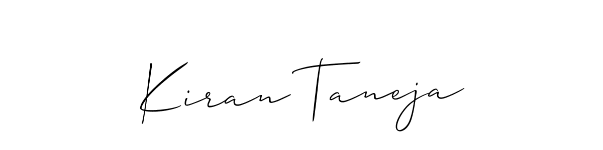 Best and Professional Signature Style for Kiran Taneja. Allison_Script Best Signature Style Collection. Kiran Taneja signature style 2 images and pictures png