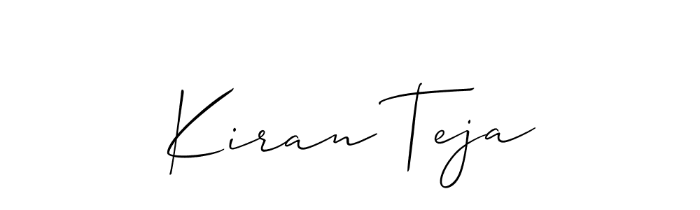 You can use this online signature creator to create a handwritten signature for the name Kiran Teja. This is the best online autograph maker. Kiran Teja signature style 2 images and pictures png