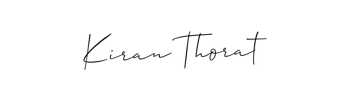 Make a beautiful signature design for name Kiran Thorat. With this signature (Allison_Script) style, you can create a handwritten signature for free. Kiran Thorat signature style 2 images and pictures png