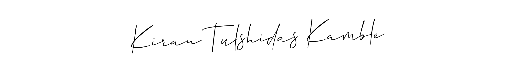 Make a beautiful signature design for name Kiran Tulshidas Kamble. With this signature (Allison_Script) style, you can create a handwritten signature for free. Kiran Tulshidas Kamble signature style 2 images and pictures png