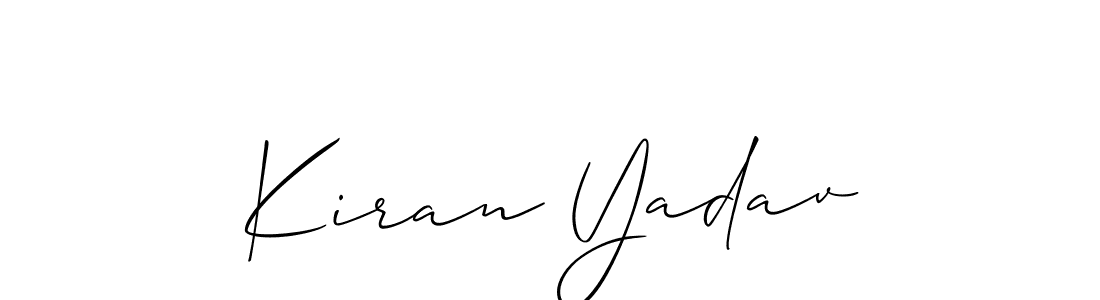How to make Kiran Yadav name signature. Use Allison_Script style for creating short signs online. This is the latest handwritten sign. Kiran Yadav signature style 2 images and pictures png