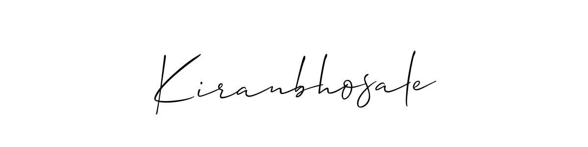 if you are searching for the best signature style for your name Kiranbhosale. so please give up your signature search. here we have designed multiple signature styles  using Allison_Script. Kiranbhosale signature style 2 images and pictures png