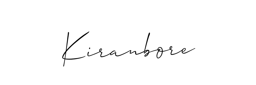 It looks lik you need a new signature style for name Kiranbore. Design unique handwritten (Allison_Script) signature with our free signature maker in just a few clicks. Kiranbore signature style 2 images and pictures png