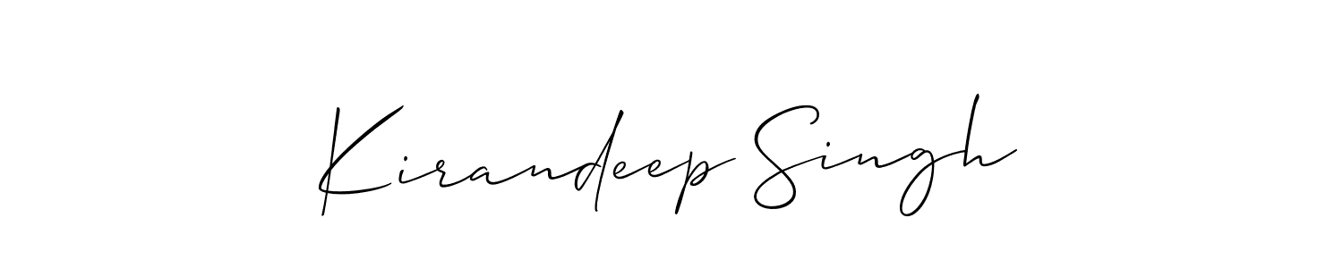 Similarly Allison_Script is the best handwritten signature design. Signature creator online .You can use it as an online autograph creator for name Kirandeep Singh. Kirandeep Singh signature style 2 images and pictures png