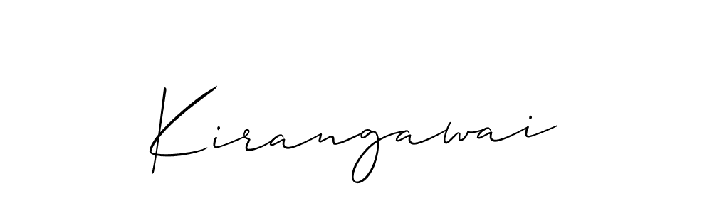 It looks lik you need a new signature style for name Kirangawai. Design unique handwritten (Allison_Script) signature with our free signature maker in just a few clicks. Kirangawai signature style 2 images and pictures png