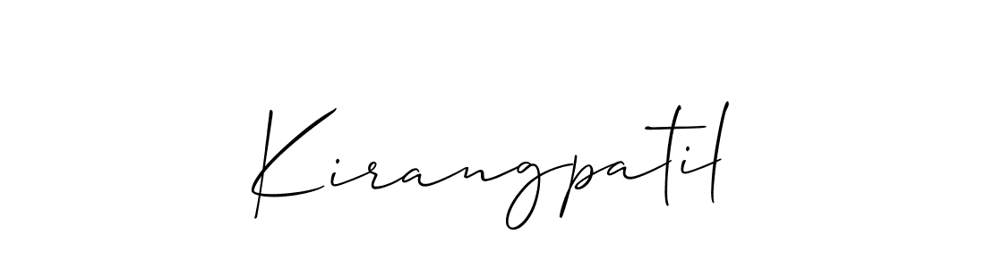 It looks lik you need a new signature style for name Kirangpatil. Design unique handwritten (Allison_Script) signature with our free signature maker in just a few clicks. Kirangpatil signature style 2 images and pictures png