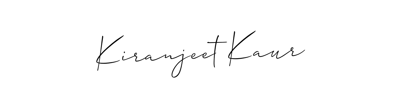 Design your own signature with our free online signature maker. With this signature software, you can create a handwritten (Allison_Script) signature for name Kiranjeet Kaur. Kiranjeet Kaur signature style 2 images and pictures png