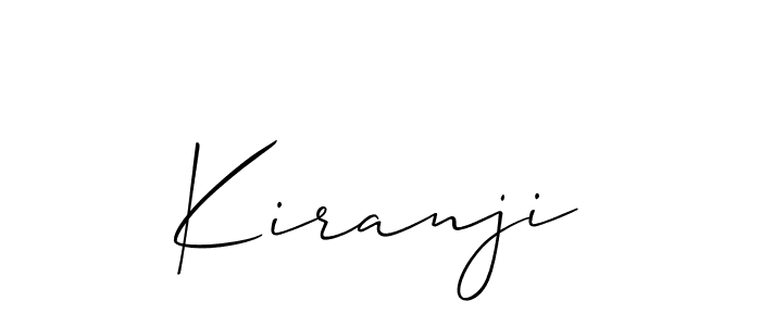 Allison_Script is a professional signature style that is perfect for those who want to add a touch of class to their signature. It is also a great choice for those who want to make their signature more unique. Get Kiranji name to fancy signature for free. Kiranji signature style 2 images and pictures png