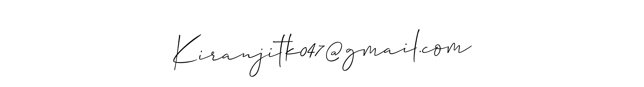 Make a beautiful signature design for name Kiranjitk047@gmail.com. With this signature (Allison_Script) style, you can create a handwritten signature for free. Kiranjitk047@gmail.com signature style 2 images and pictures png