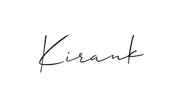 if you are searching for the best signature style for your name Kirank. so please give up your signature search. here we have designed multiple signature styles  using Allison_Script. Kirank signature style 2 images and pictures png