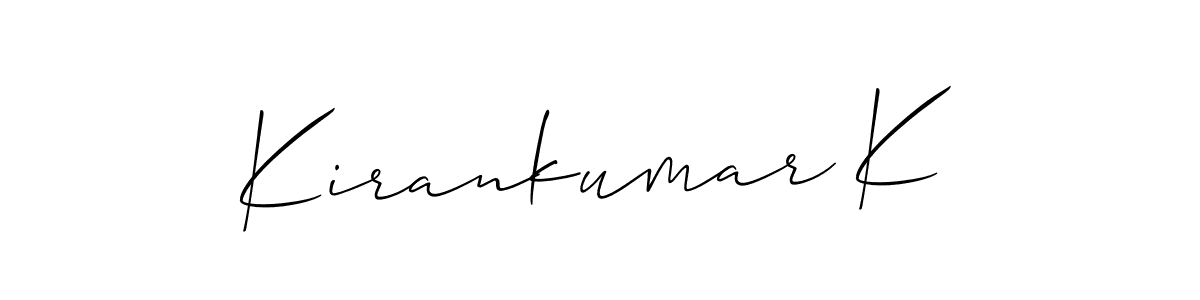 How to make Kirankumar K signature? Allison_Script is a professional autograph style. Create handwritten signature for Kirankumar K name. Kirankumar K signature style 2 images and pictures png