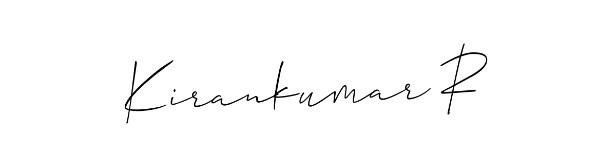 Create a beautiful signature design for name Kirankumar R. With this signature (Allison_Script) fonts, you can make a handwritten signature for free. Kirankumar R signature style 2 images and pictures png